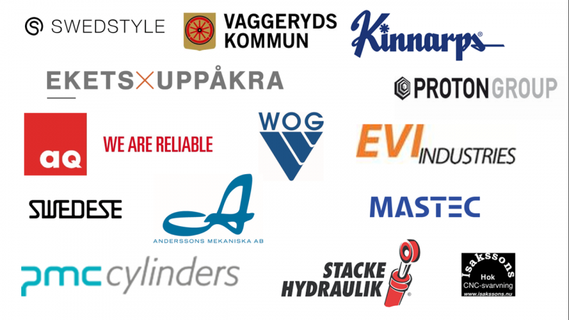 Företagens logotyper i Vaggeryds kommun
