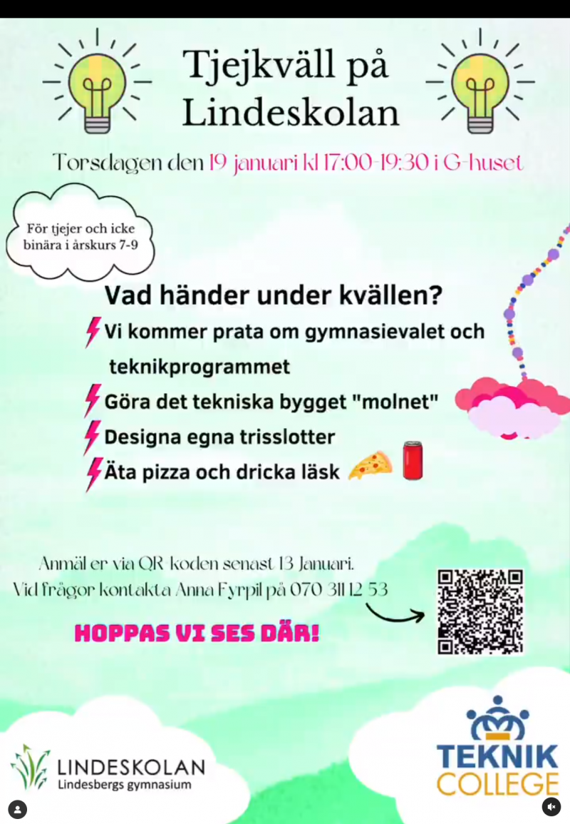 Tjejkväll Lindeskolan