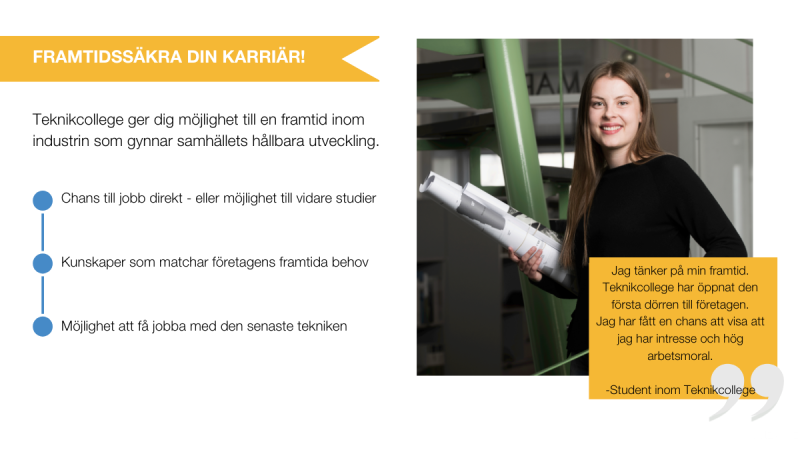 Anledningar att välja Teknikcollege