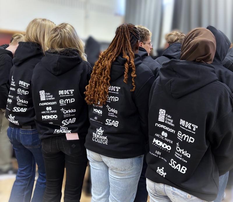 Tröjor med företagens logotyper TC Falun